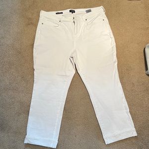 Stretch white jeans